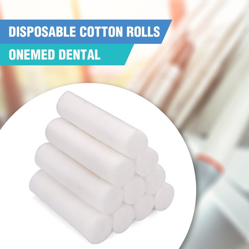 ONEMED 100 Count Dental Gauze Rolls Dental Cotton Rolls for Mouth Highly Absorbent Mouth Gauze Non Sterile 1.5 Inch Rolled Cotton Pads - Image 2